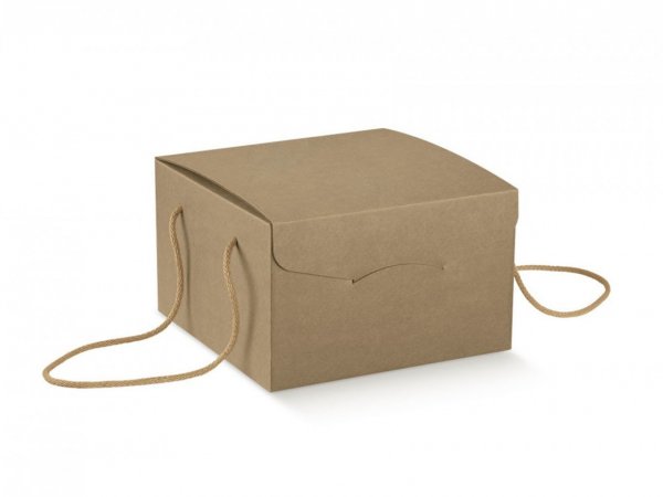 Cutie cadou craft cu manere 200x200x130 mm