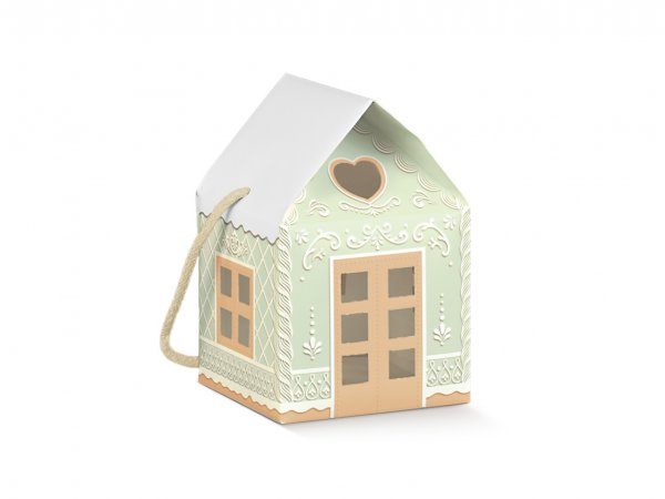 Set 10 bucati cutie cadou casuta cu manere