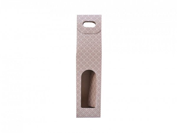 Set 5 bucati cutie maro 1 sticla vin cu fereastra
