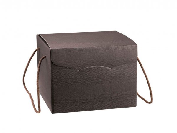 Cutie cadou maro cu manere 245X245X180mm