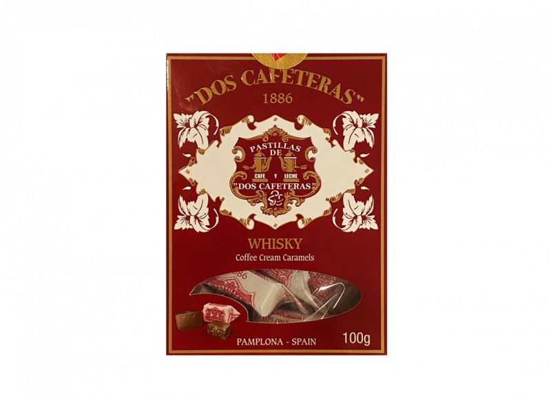 CARAMELE CU LAPTE, CAFEA SI WHISKEY DOS CAFETERAS 100G