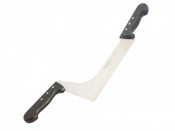 Cutit profesional curbat cu doua manere pp pentru branzeturi semitari gradat