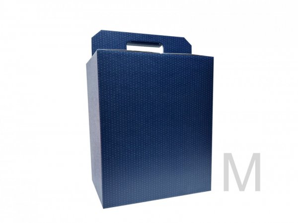 Cutie cadou albstru cu maner 280x200x350 mm