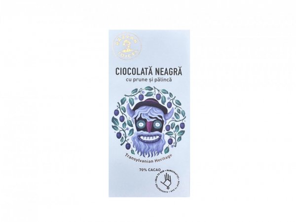 Ciocolata Neagra 70% Cacao cu Prune si Palinca
