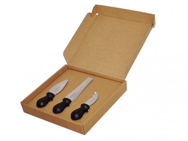Set 3 cutite profesionale pentru branza tare tip parmezan