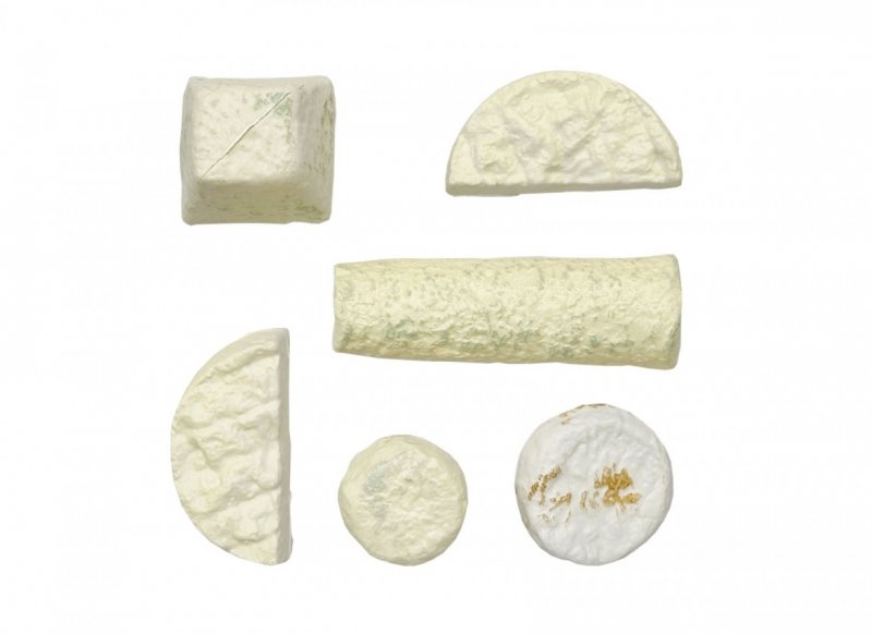 CHEESE REPLICA - FELIE SI BUCATI BRANZA CAPRA FRANTA DIN PLASTIC