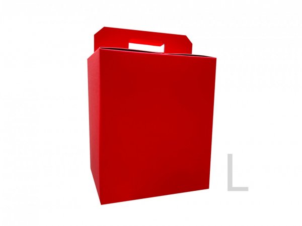 Cutie cadou rosu seta cu maner 280x200x350 mm