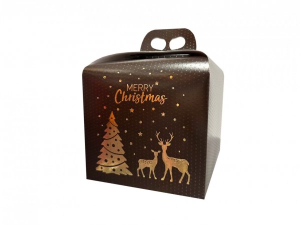 Set 10 bucati cutie mesaj Craciun pentru panettone 200x200x180 mm