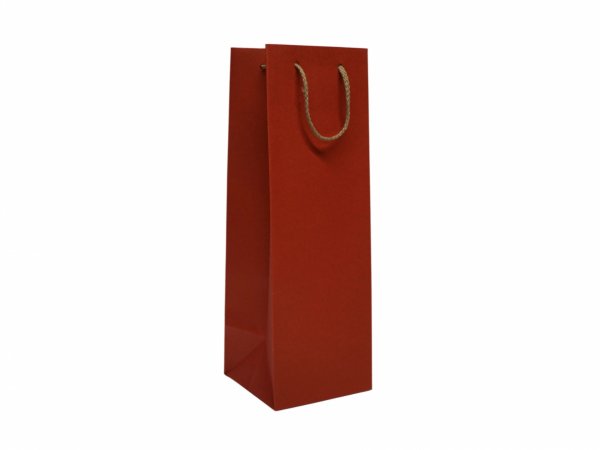 Set 10 bucati punga cadou rosie o sticla de vin sau sampanie