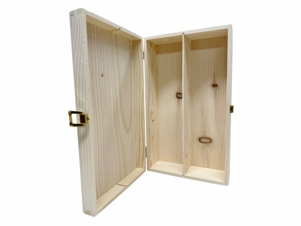 Cutie lemn 2 sticle vin M