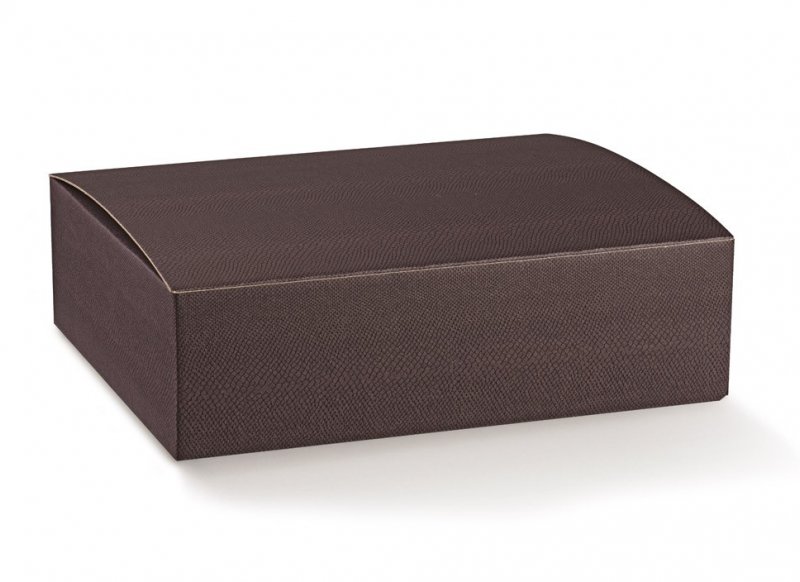 Cutie cadou maro pelle 3 compartimente 270x340x100 mm