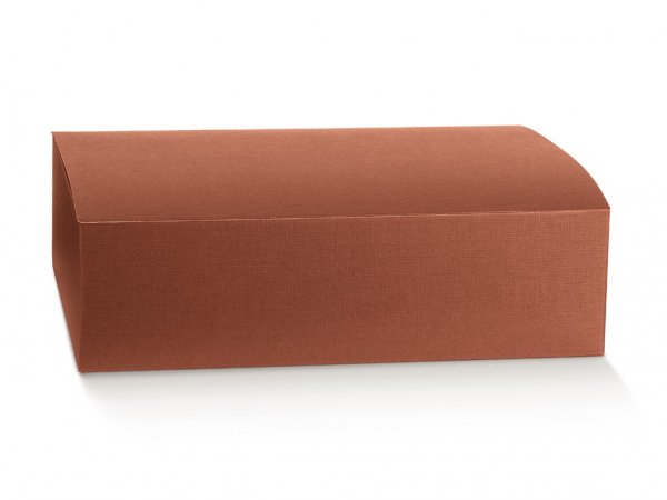 Cutie cadou maro coniac 3 compartimente 270x340x100 mm