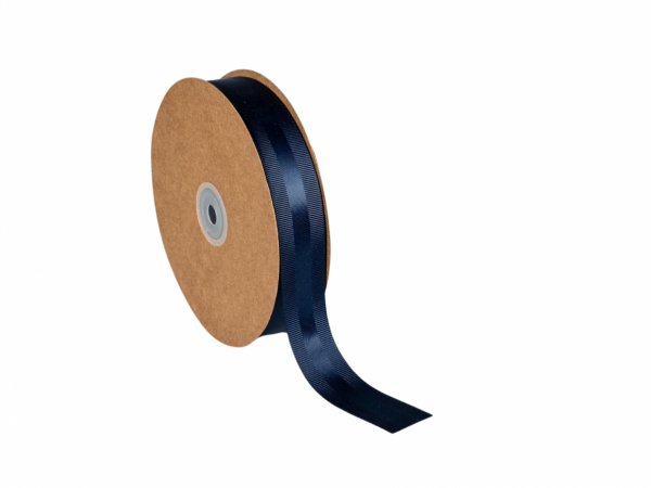 Panglica albastra satinata ripsata 25 mm