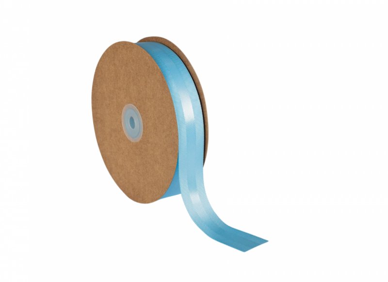 Panglica bleu satinata ripsata 25 mm