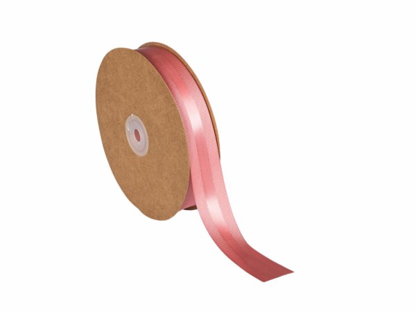 Panglica roz vintage satinata ripsata 25 mm