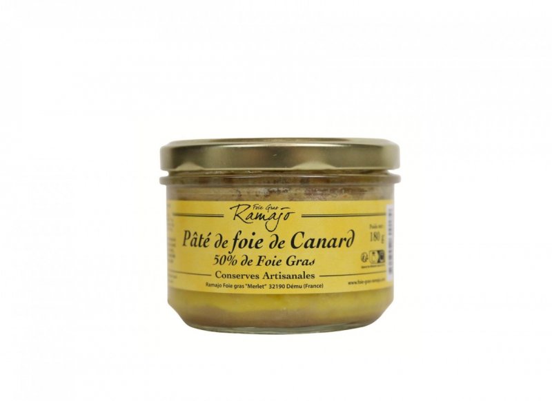 Pateu de ficat de rață cu foie gras 50% Maison Ramajo 180g