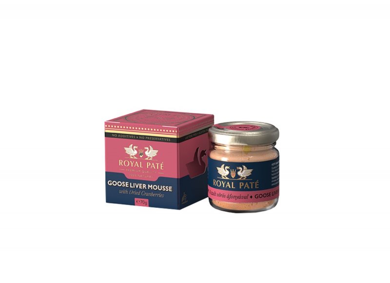 Mousse premium cu ficat de gâscă cu merișoare uscate 70g