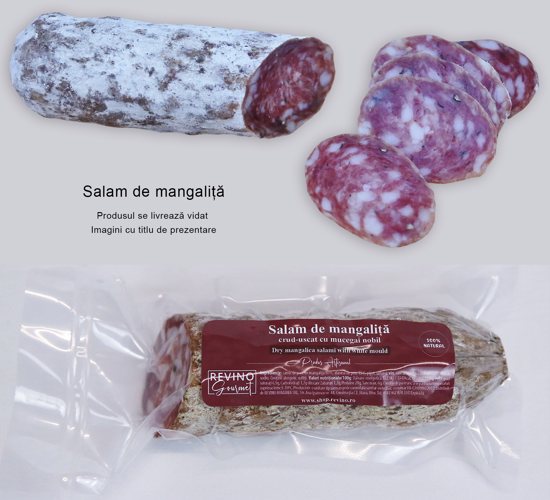 Salam de mangalita - jumatate vidata